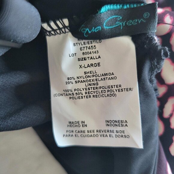 Aqua Green Women's UPF 50 Asymmetrical Shoulder One Piece Swimsuit, BT7-AL - Picture 4 of 4